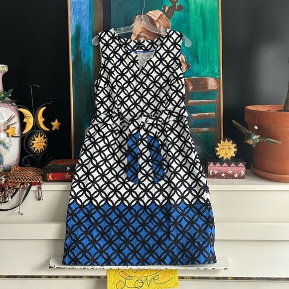 Jones New York Dresses & Skirts - Jones New York Monochrome Geometric Dress Size 12